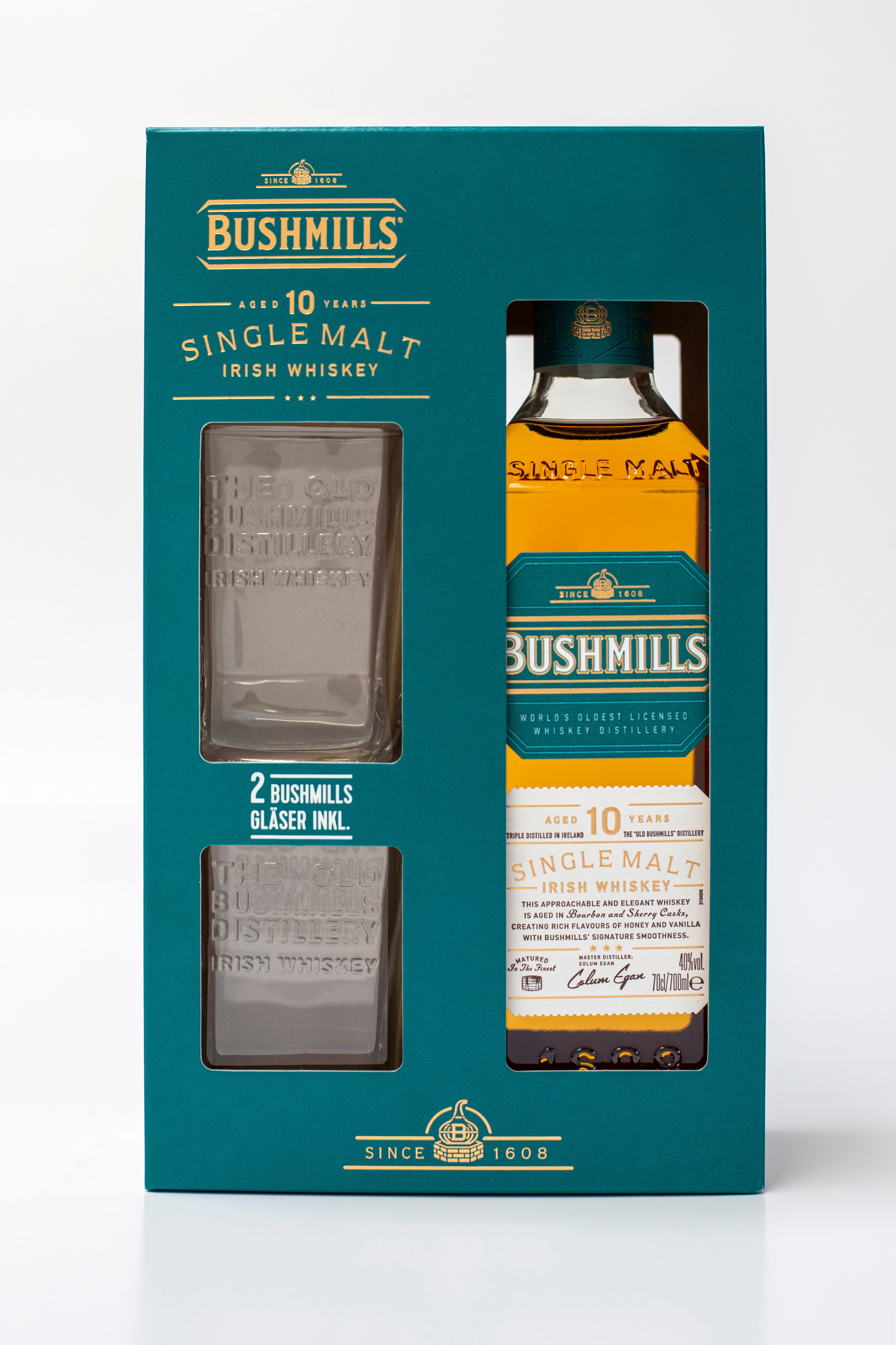 Bushmills 10 yo 0,7l 40% Vol. GlasOnPack