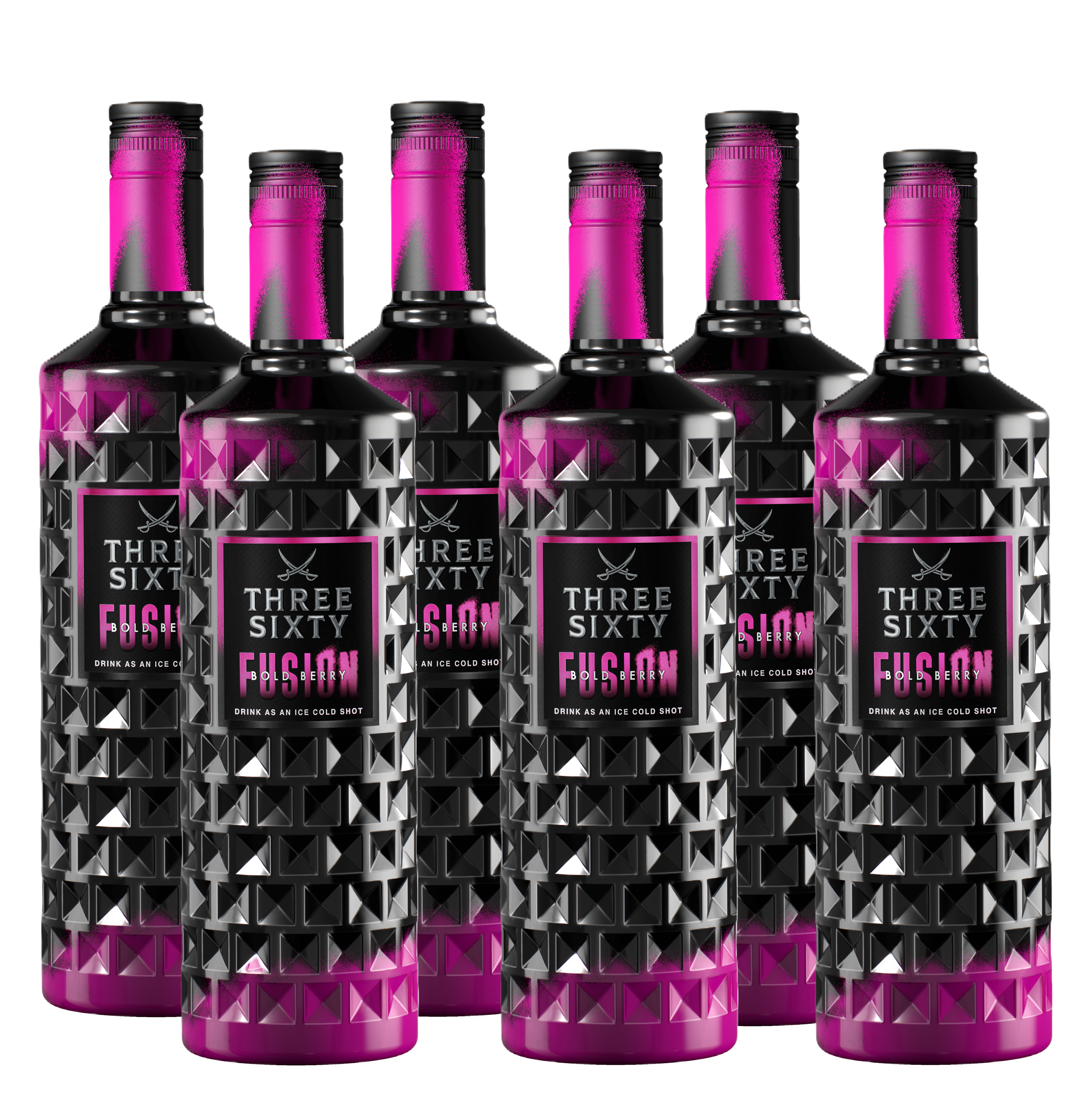 6x Three Sixty Fusion Bold Berry 0,7l 20% Vol. Bundle