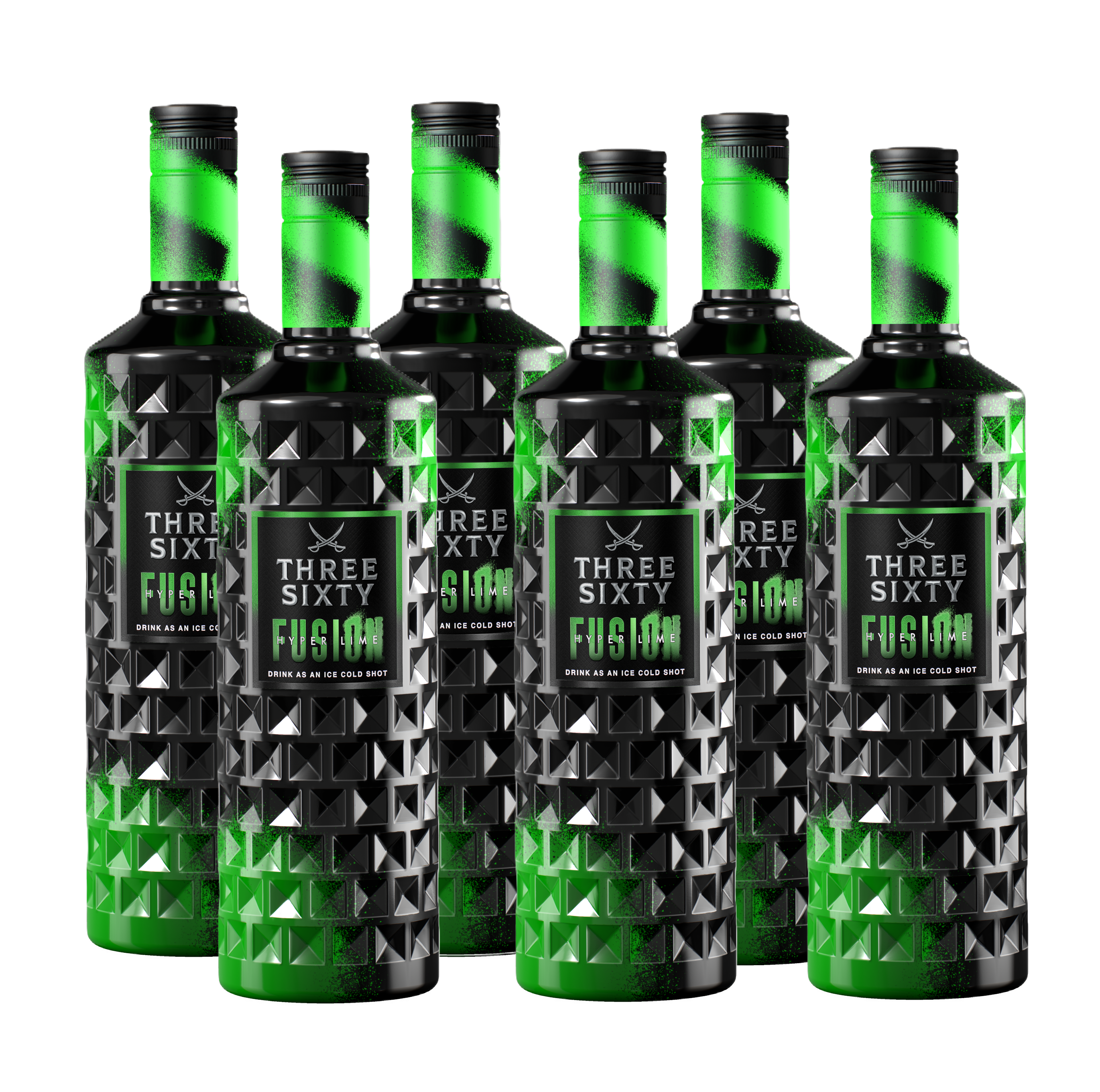 6x Three Sixty Fusion Hyper Lime 0,7l 20% Vol. Bundle