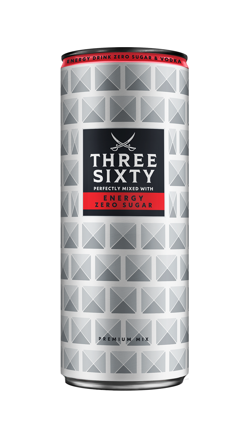 THREE SIXTY Vodka Energy Zero Sugar 0,33l 10%vol.