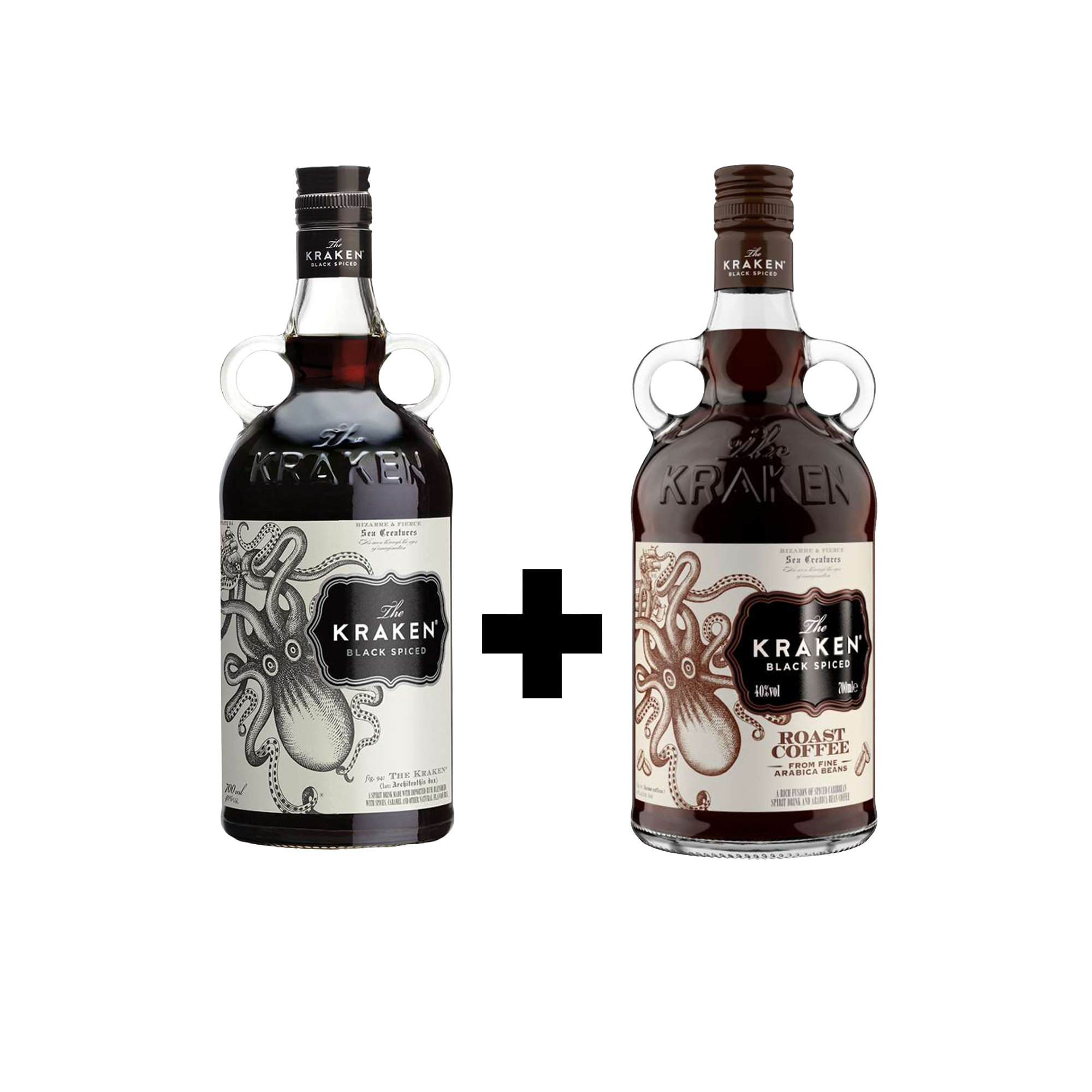 The Kraken Black Spiced Roast Coffee 0,7l 40% Vol. + The Kraken Black Spiced 0,7l 40% Vol.