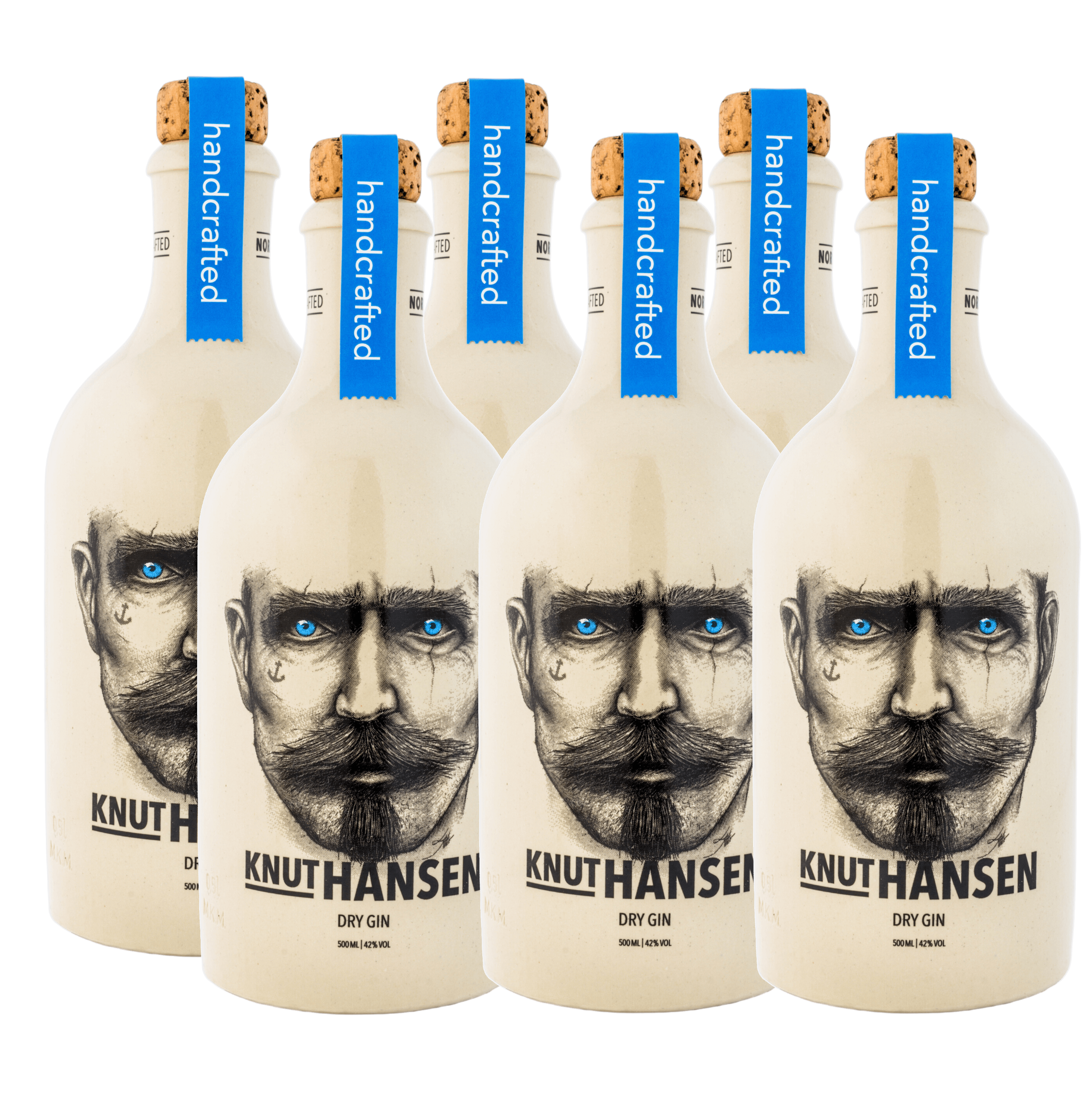 6x KNUT HANSEN Dry Gin 0,5l 42% Vol. Bundle