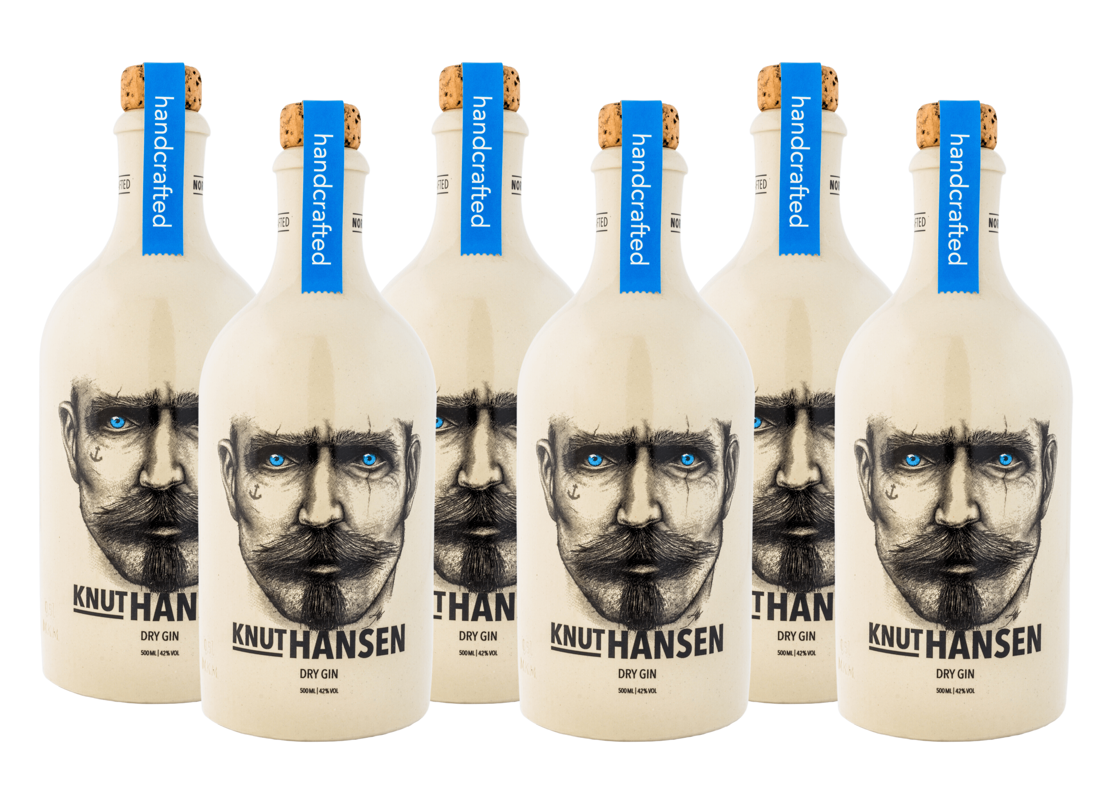6x KNUT HANSEN Dry Gin 0,5l 42% Vol. Bundle